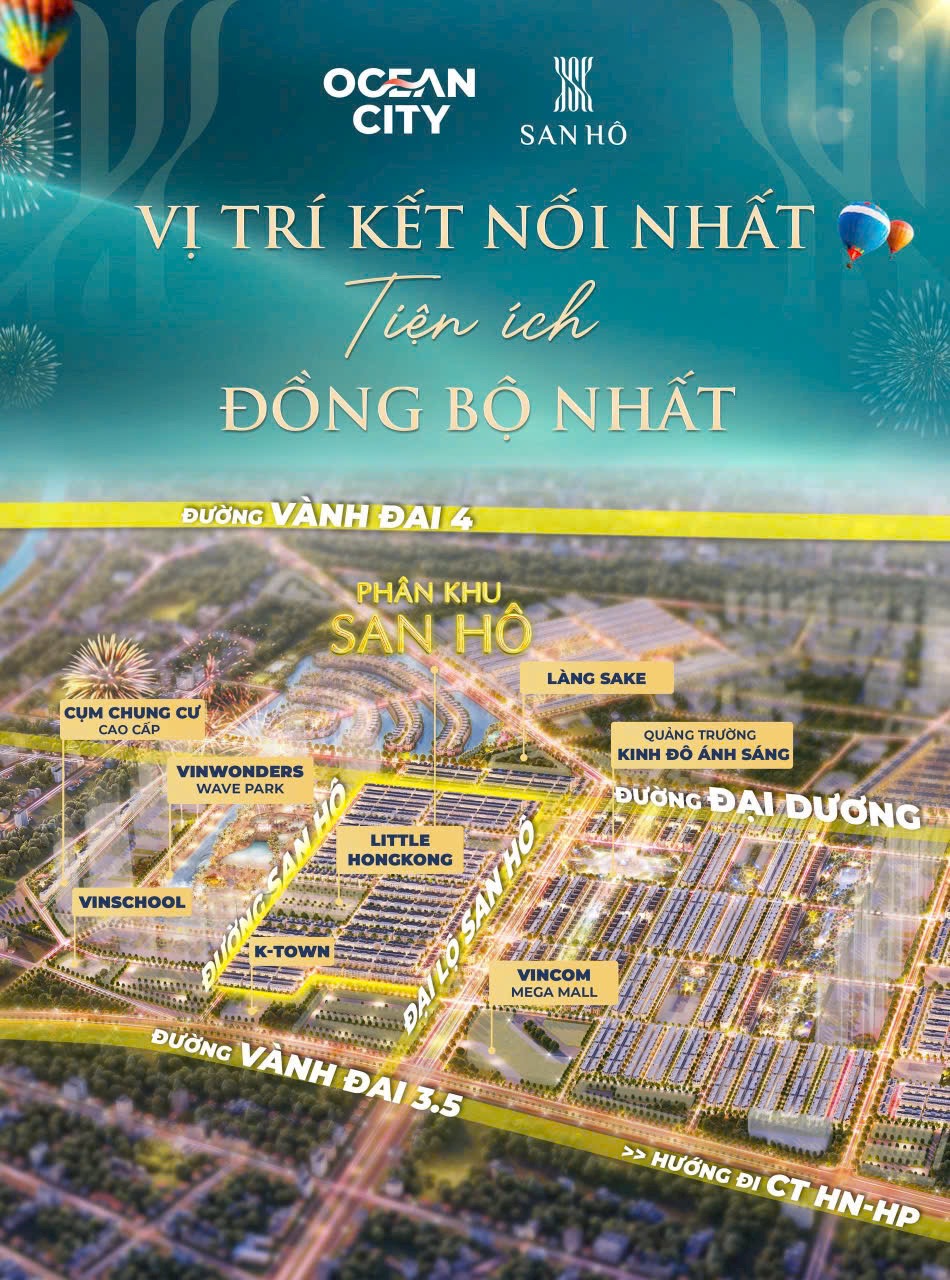 Giá bán khu San Hô SH OCENPARK 2 Hưng Yên